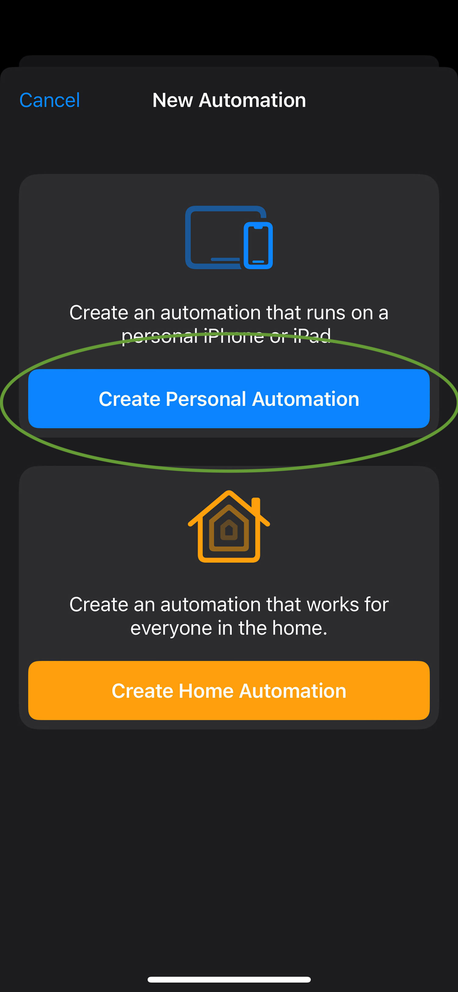 Crear automatización personal