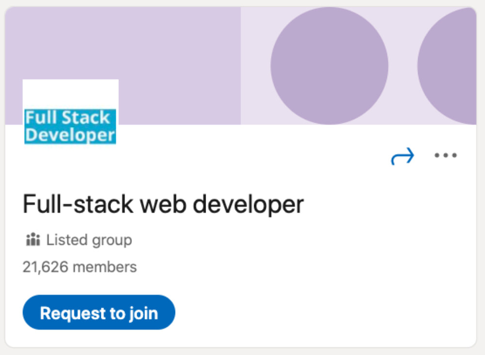 Desarrollador web full-stack Grupo de LinkedIn para diseñadores y desarrolladores