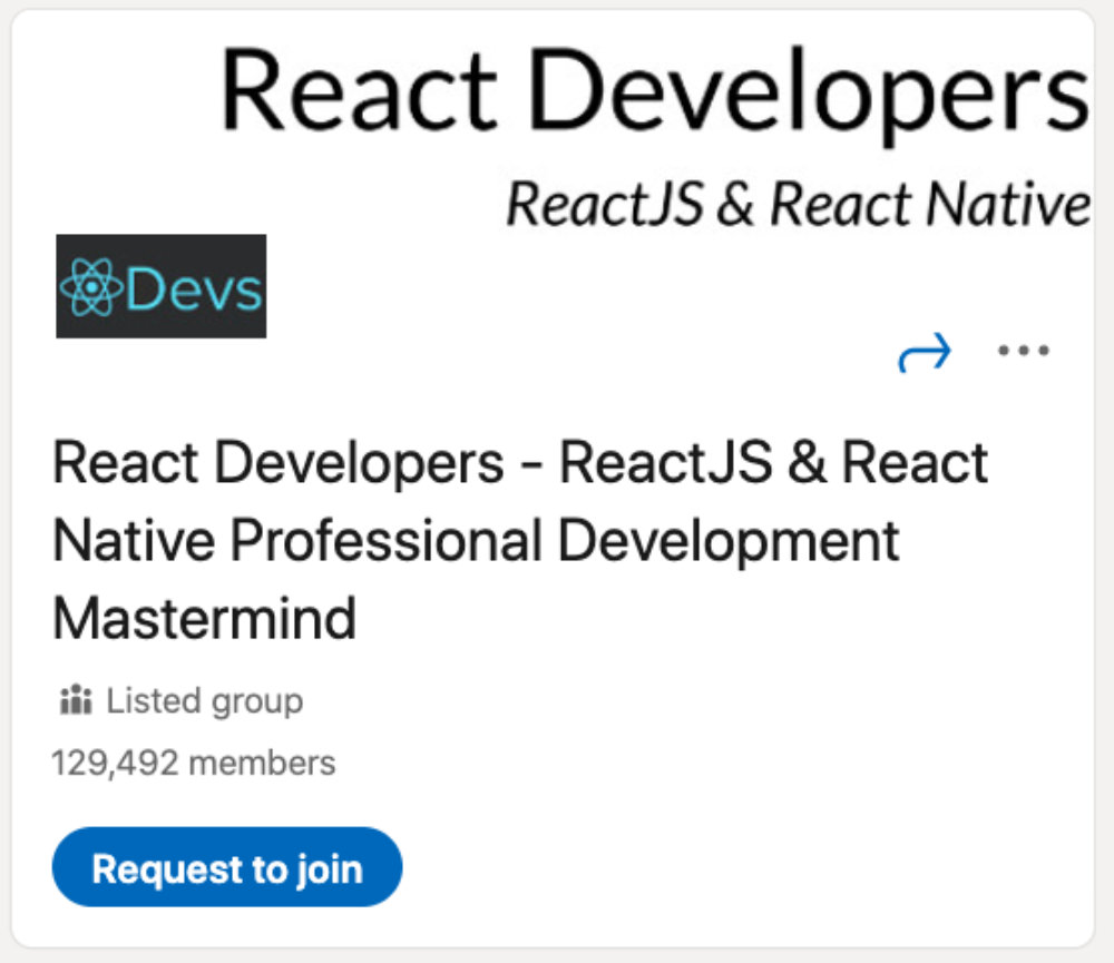 React Developers LinkedIn Group para diseñadores y desarrolladores