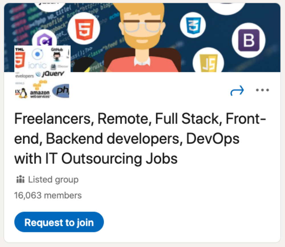 Freelancers, Remote, Full Stack, Frontend, Backend Developers, DevOps con IT Outsourcing Jobs Grupo de LinkedIn para diseñadores y desarrolladores