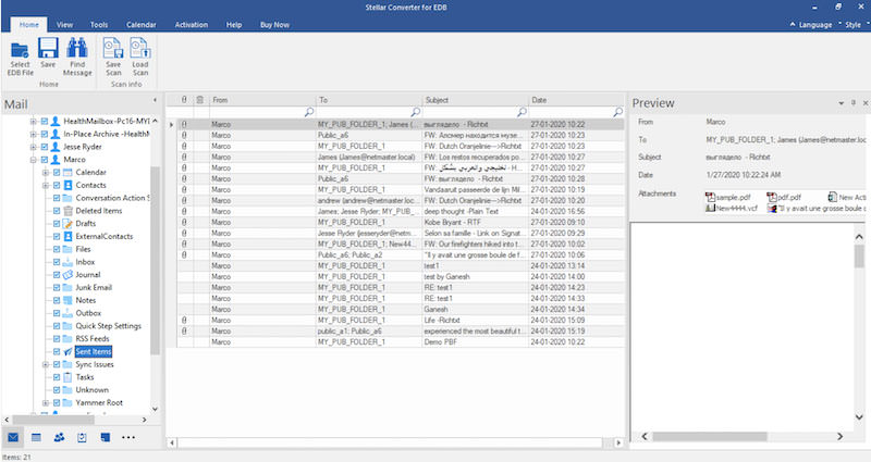 vista previa de datos del convertidor estelar