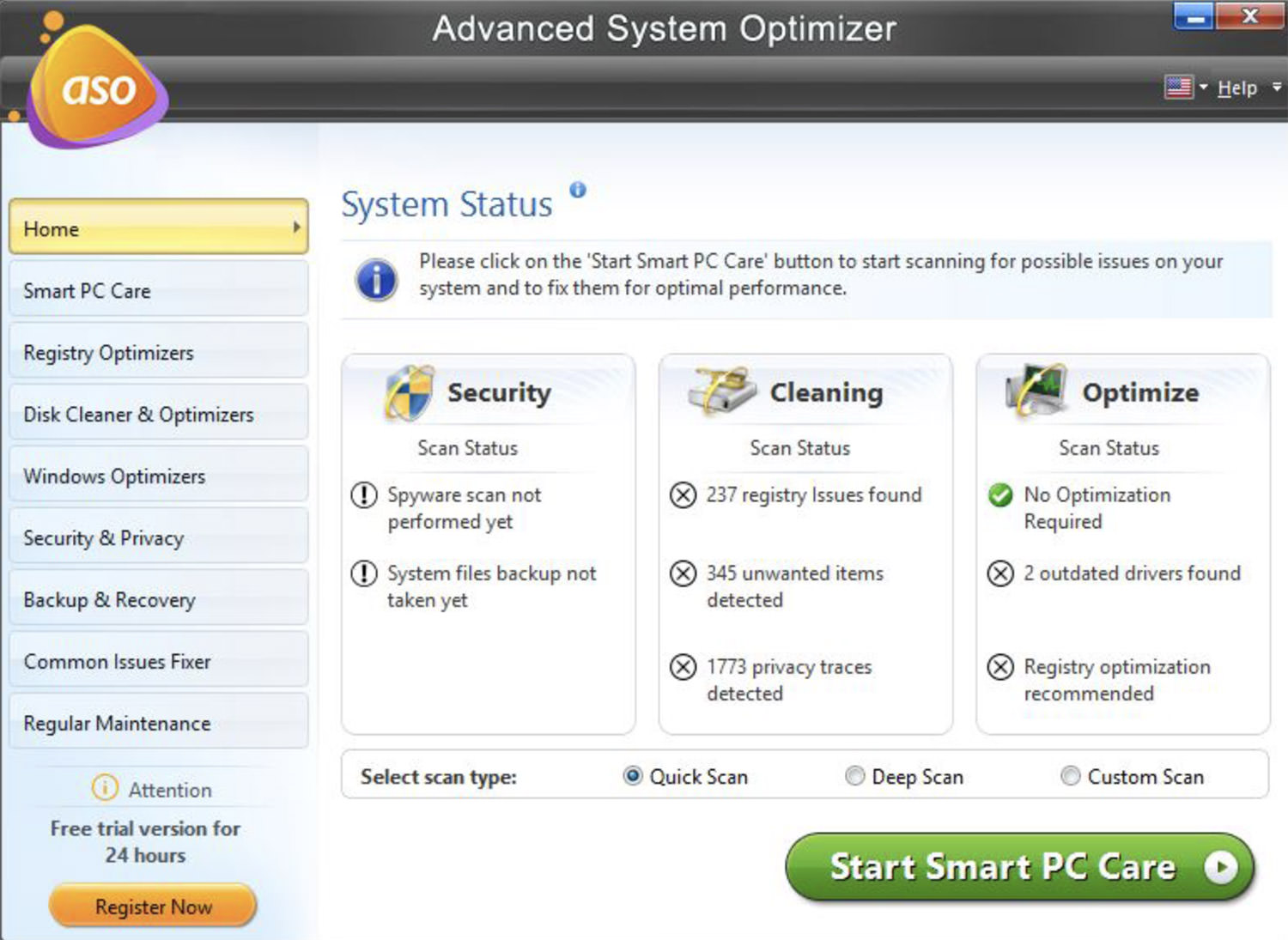 Optimizador de sistema avanzado