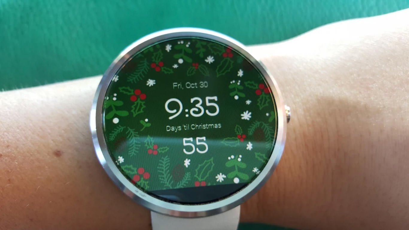 Esfera de reloj de cuenta atrás de Navidad