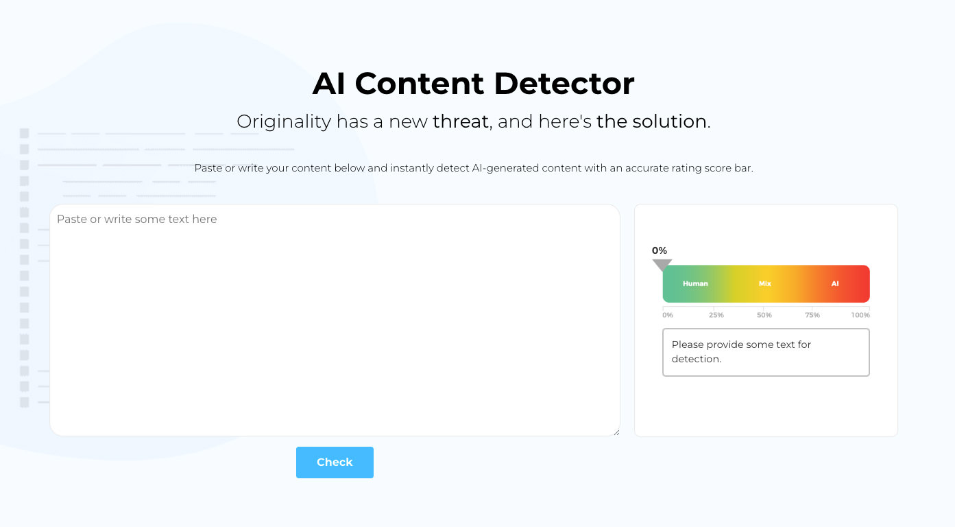 Detector de contenido de IA de Crossplag