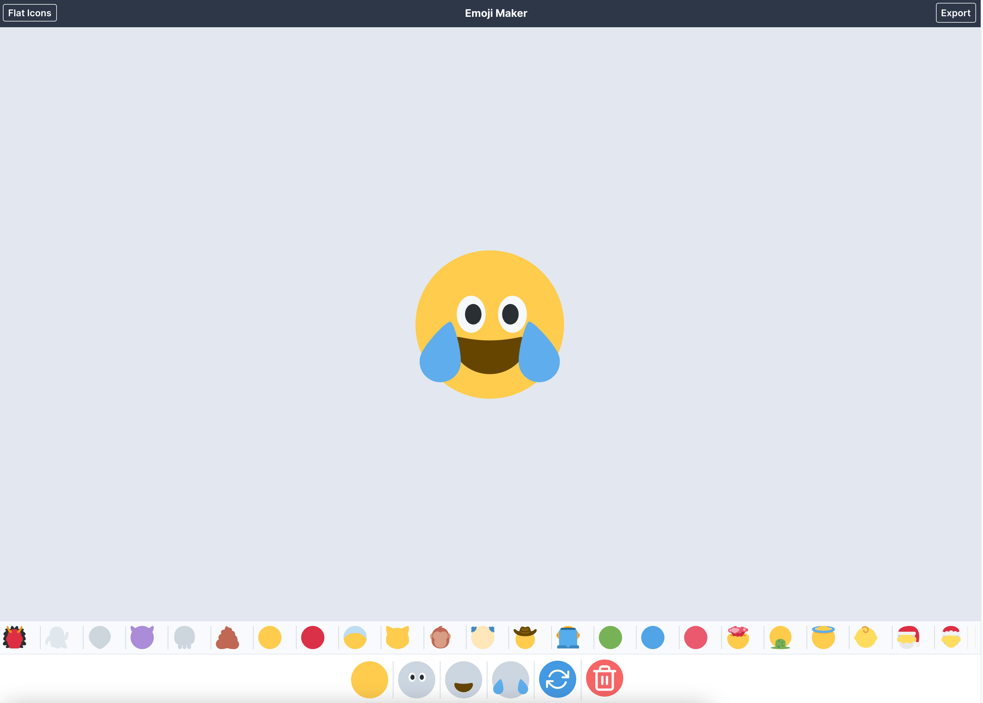 Creador de emojis de iconos planos