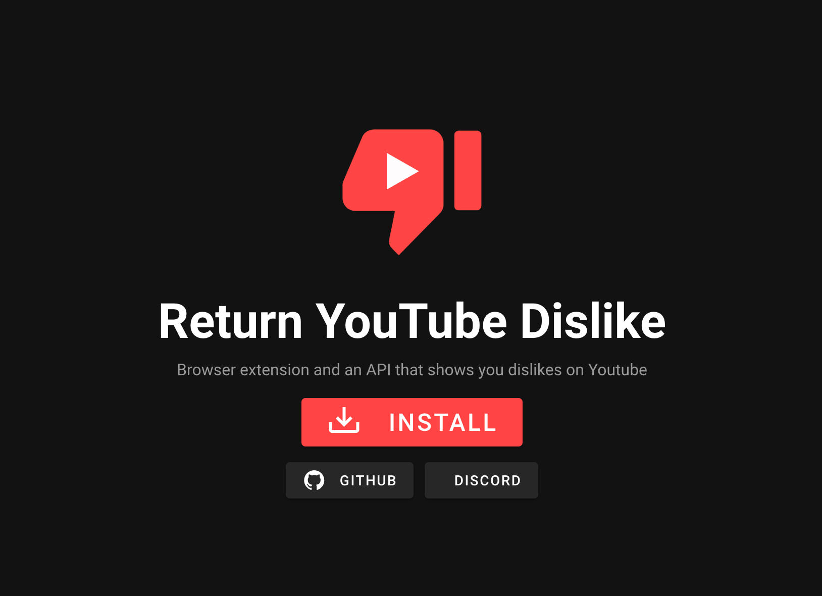 Devolver el complemento YouTube Dislike