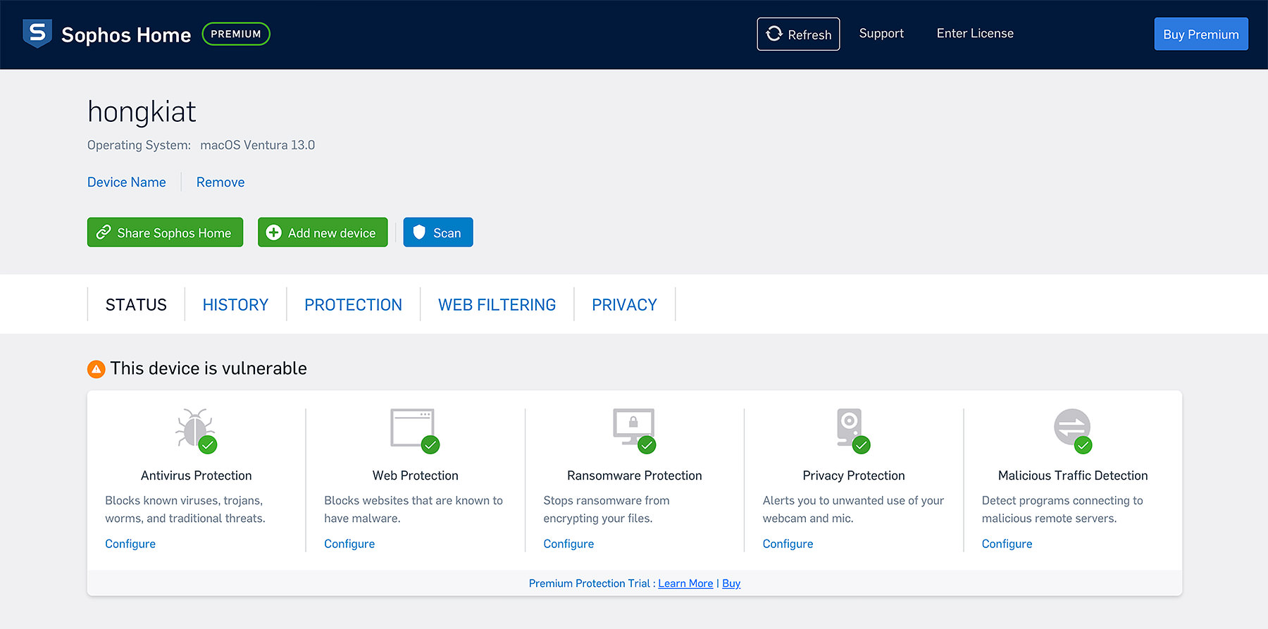 Antivirus de primera calidad para el hogar de Sophos