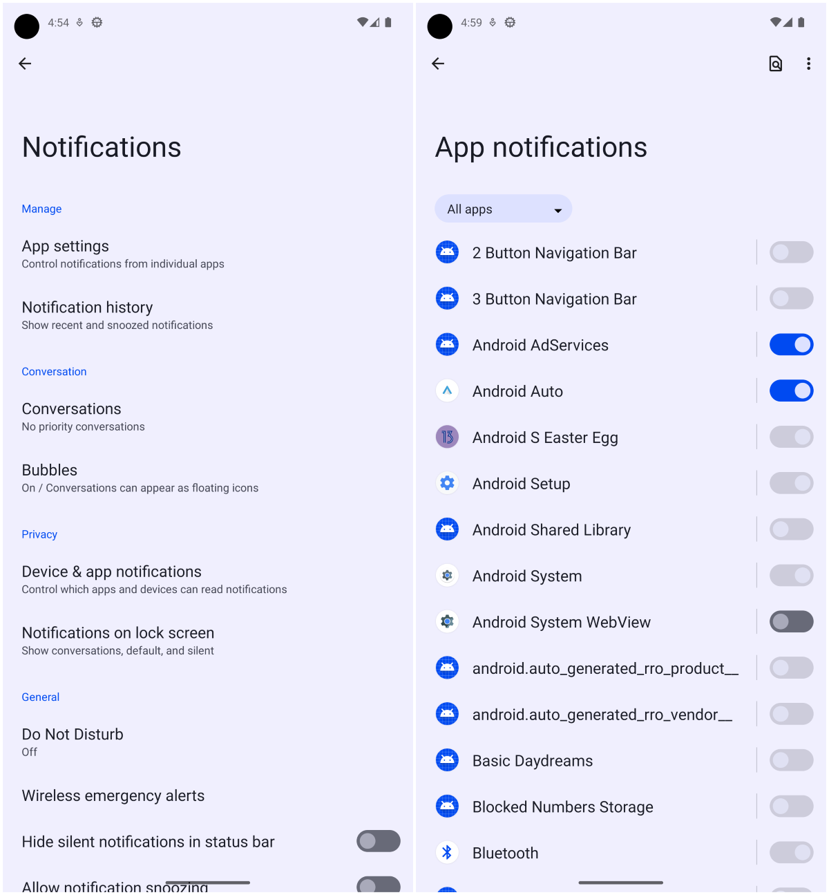 Deshabilitar notificaciones para aplicaciones en Android 13