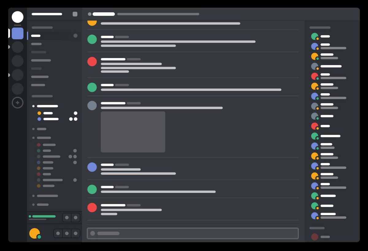 Interfaz similar a Slack de Discord