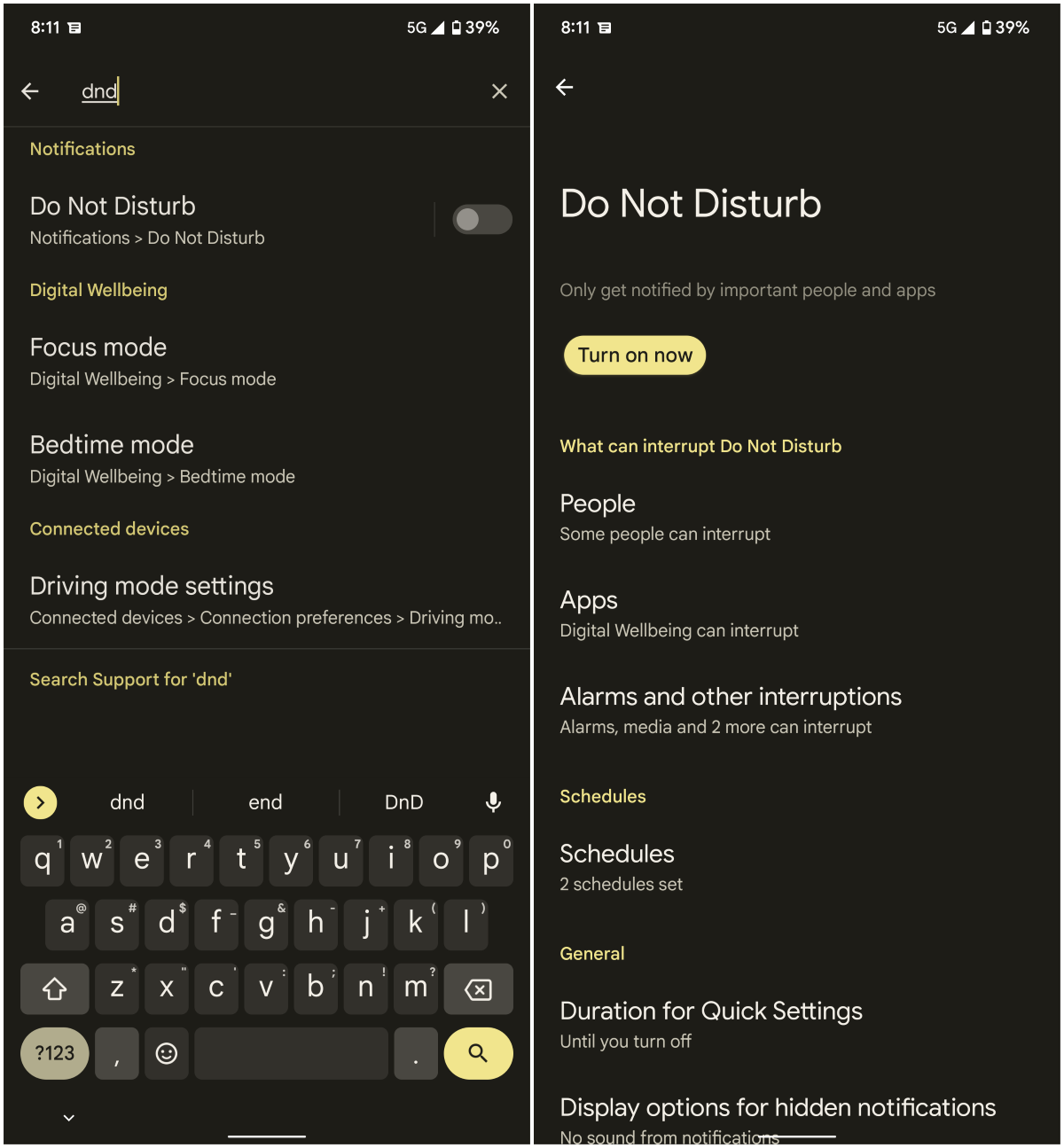 Configurar No molestar (DND) en Android