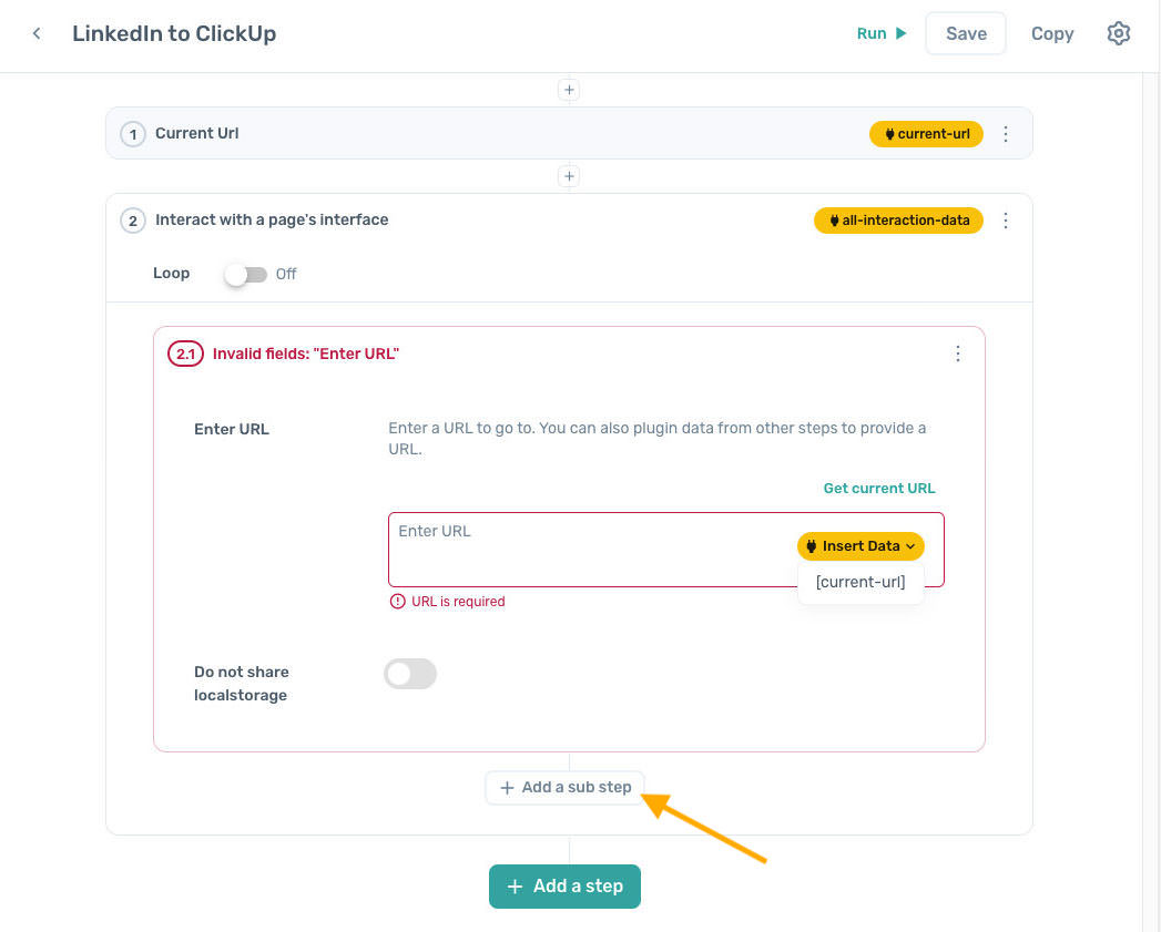 obtener datos de la página web