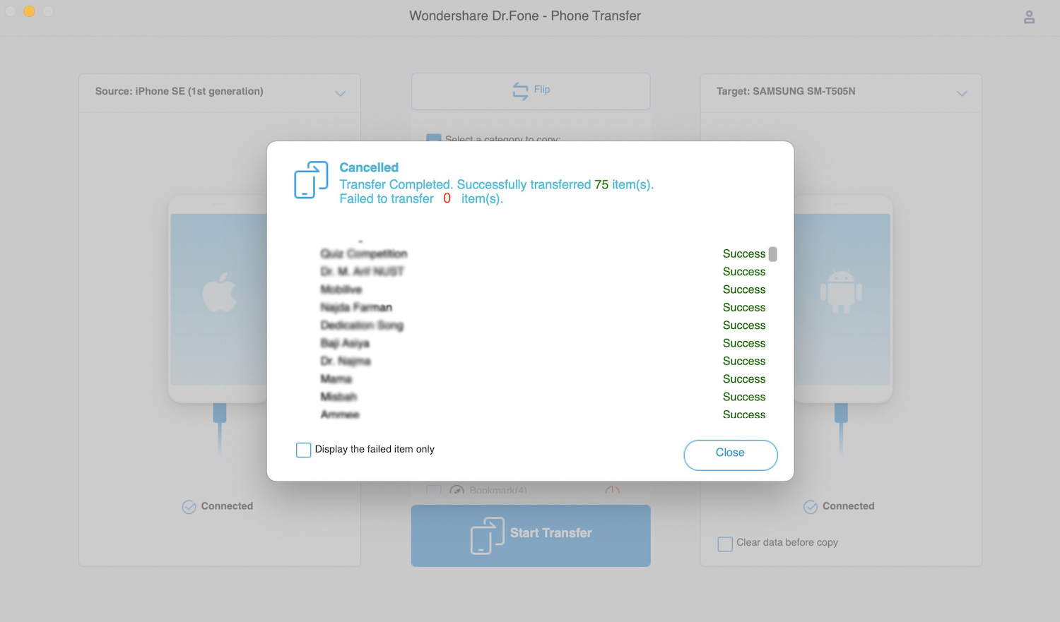 transferencia completa ios android