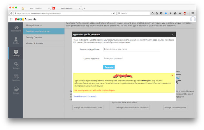 zohomail-application-specific-password-3